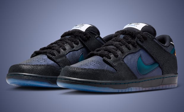 New Images of the Bluetile Skate Shop x Nike SB Dunk Show Mosaic and Butterfly Details
