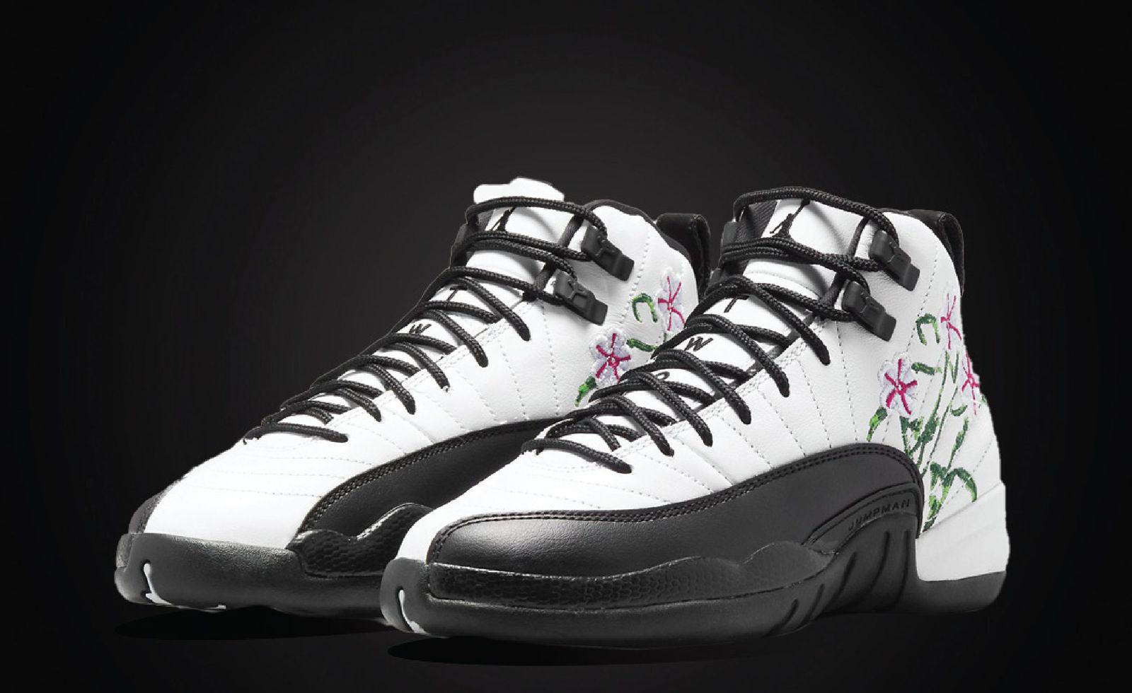Floral Designs Appear On This Kids Exclusive Air Jordan 12