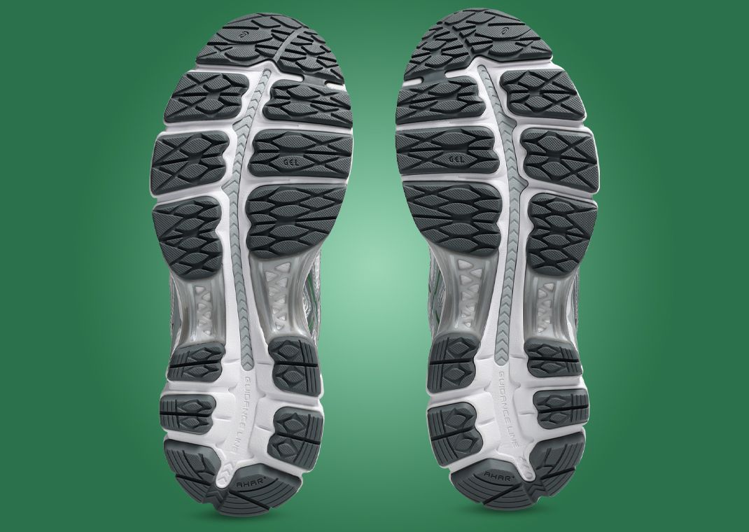 Asics Gel-Kayano 12.1 Metallic Silver Green Outsole