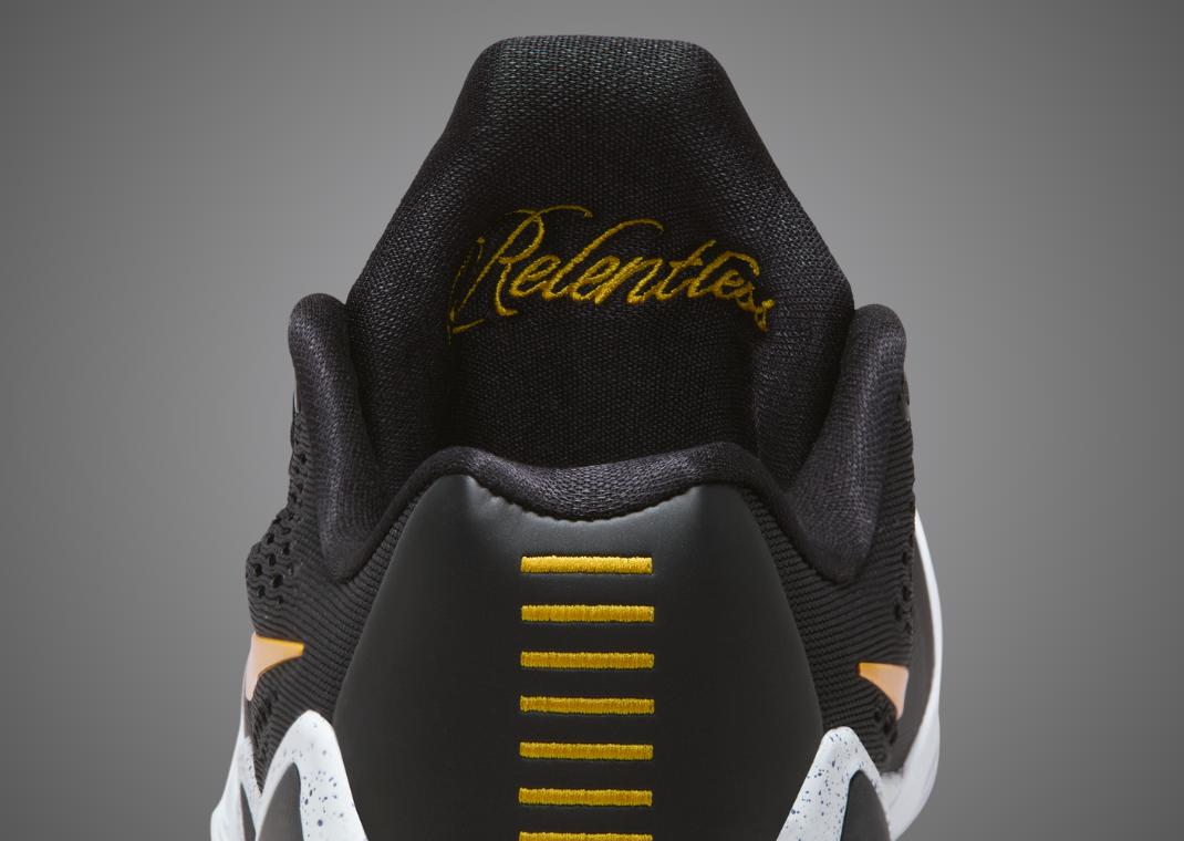 Nike Kobe 9 EM Low Protro Lakers Away Tongue Detail