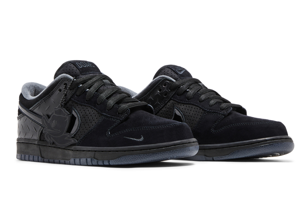 Ducks of a Feather x Nike Dunk Low Triple Black Luxe What The Duck Alternate