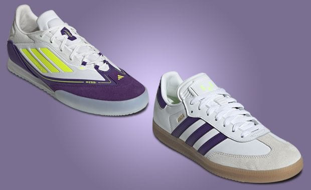 Lionel Messi Accents the adidas Samba OG and F50 Freestyle 24 in Unity Purple