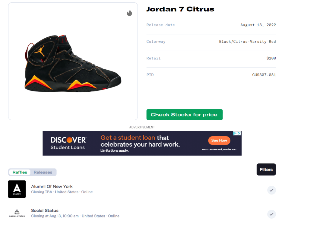 Air Jordan 7 Citrus Raffle Guide