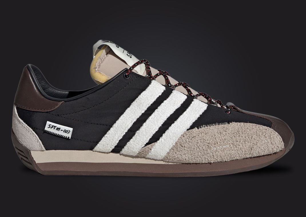 SFTM x adidas Country OG Black White Lateral