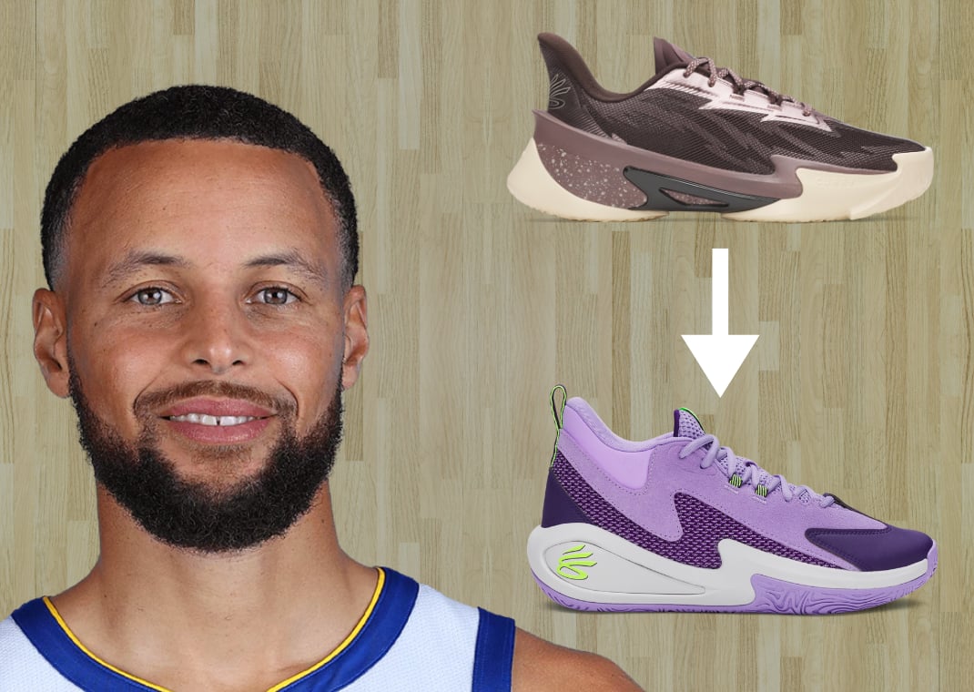 Steph Curry's Sneakers: Curry Series 7 (top) and Curry 3Z 25 SDE (bottom)