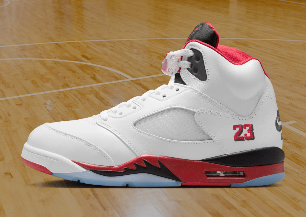 Air Jordan 5 Fire Red Black Tongue