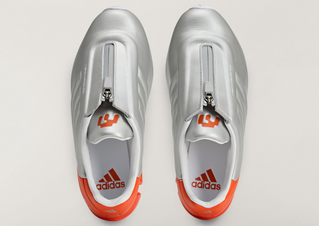 Miaou x adidas Megaride S2 Silver Metallic Semi Impact Orange - Top