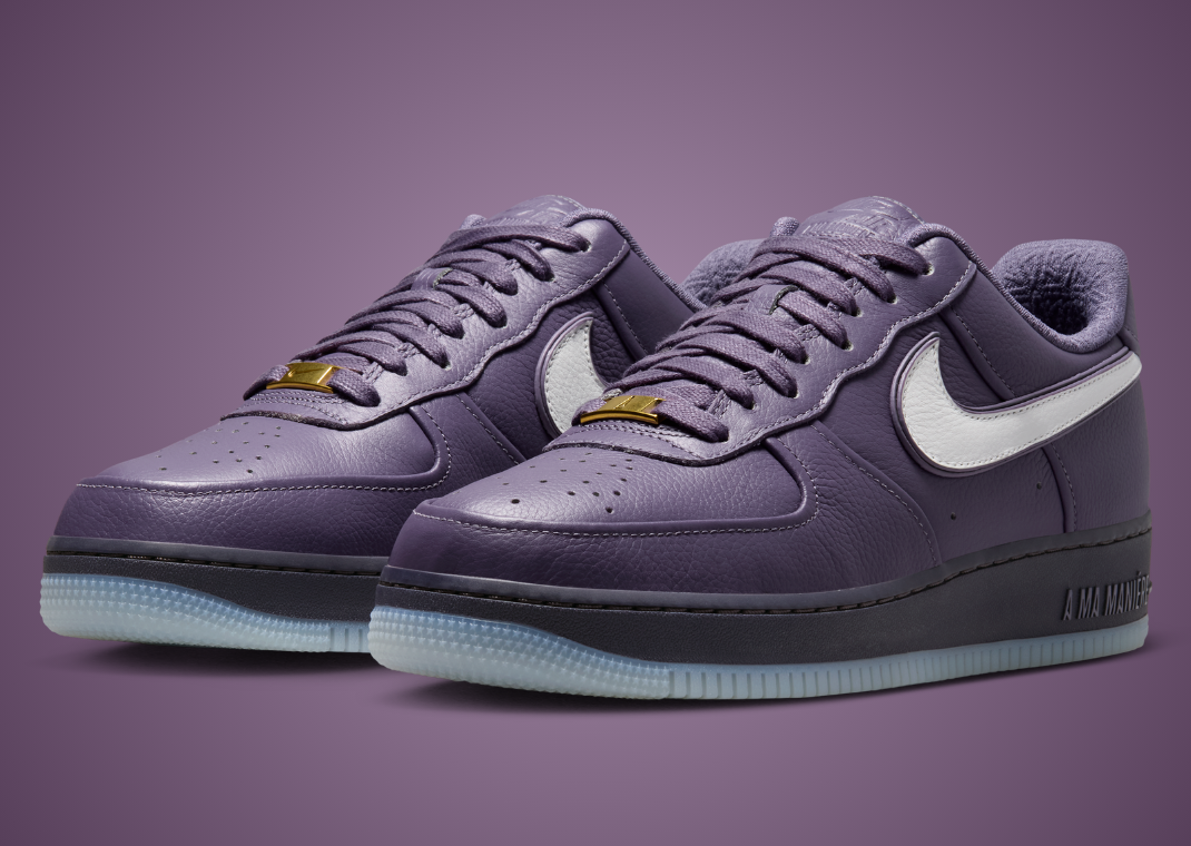 A Ma ManA Ma Maniere x Nike Air Force 1 WYWS Canyon Purple - Angle