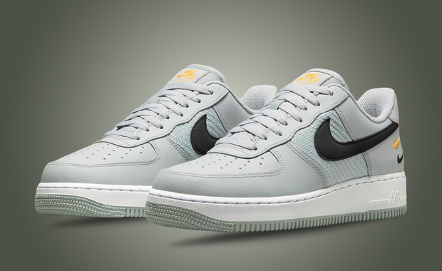 Go For Gold With The Nike Air Force 1 Low Wolf Grey Black