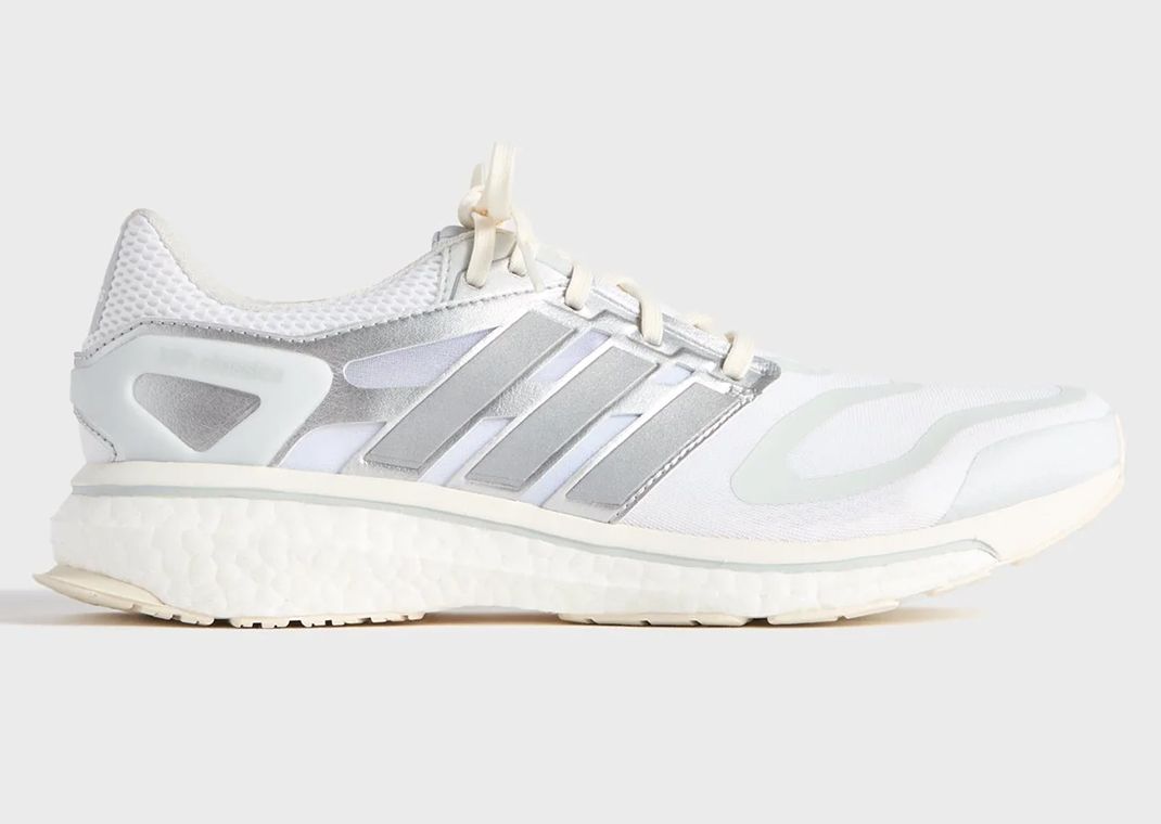 Kith x adidas Energy Boost White Silver Metallic Lateral