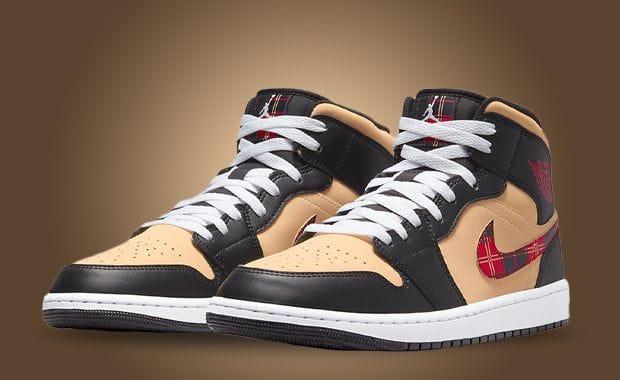 A Tartan Swoosh Accents This Air Jordan 1 Mid