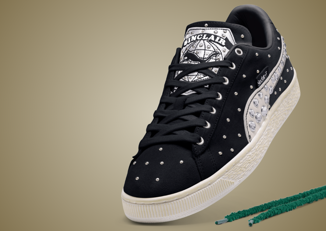 Sinclair x Puma Suede Black - Angle