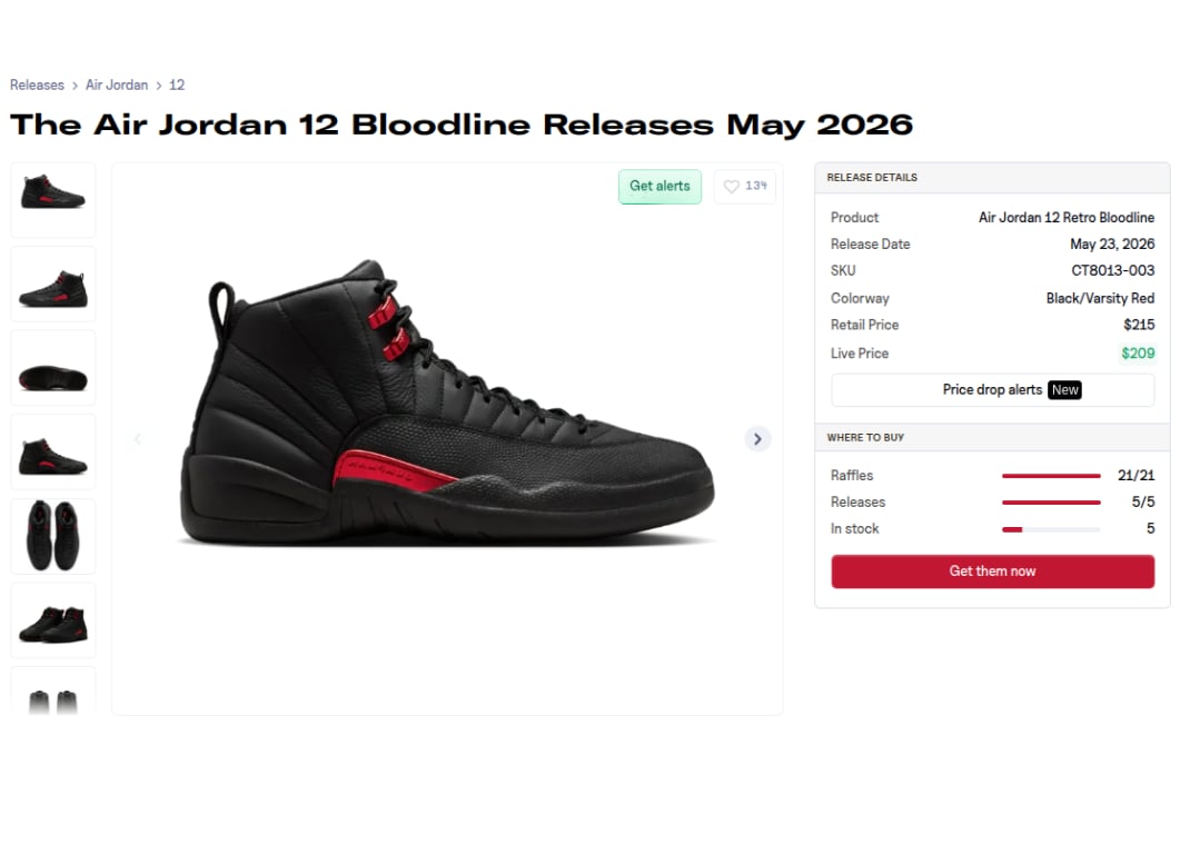 Air Jordan 12 Retro Bloodline