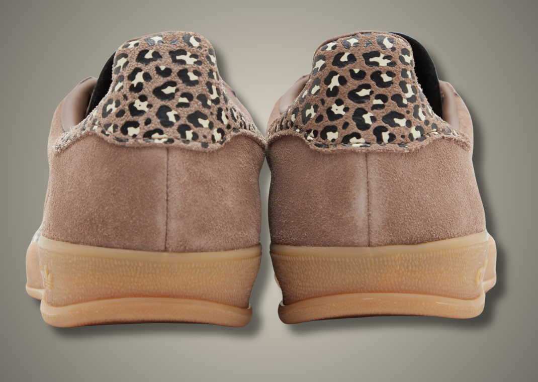 adidas Gazelle Indoor Leopard Print Brown Heel