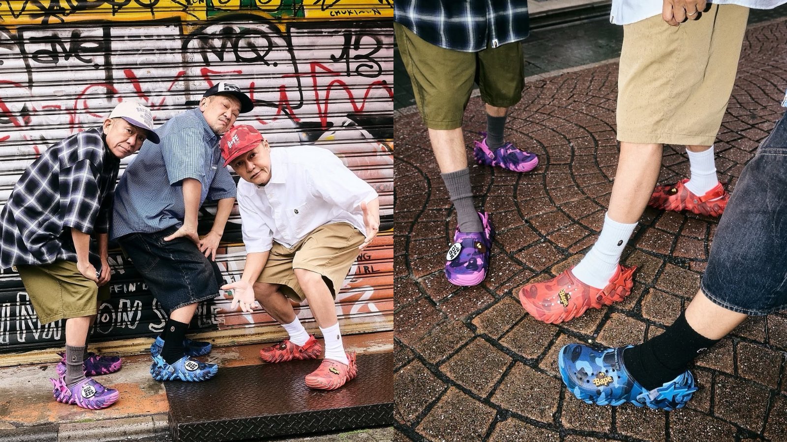 BAPE x Crocs Echo RO Clog Pack Drops May 9th