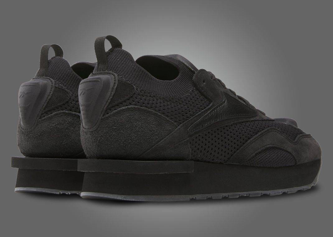 HYMNE x Reebok Classic Nylon Plus Black Heel Angle