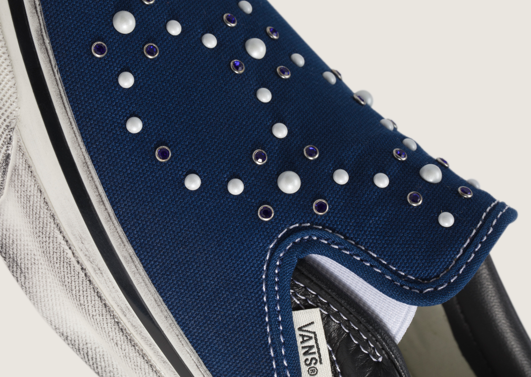 Vans Premium Classic Slip-On Pearlized Pack Indigo Blue - Detail