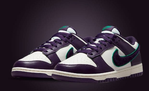 An Oversized Chenille Swoosh Dresses This Nike Dunk Low