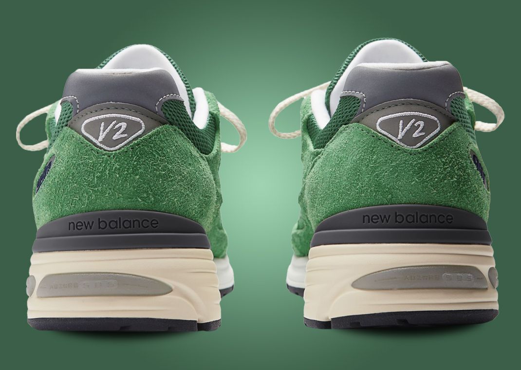 New Balance 991v2 Made in UK Mineral Green Heel