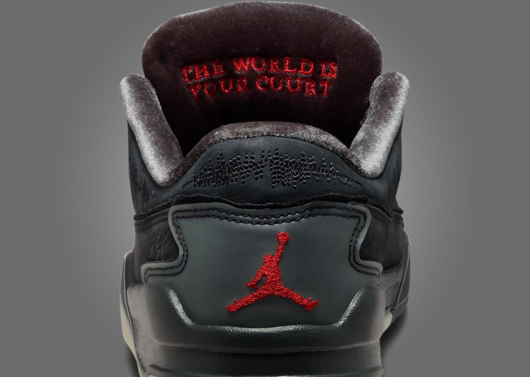 Who Decides War x Jordan Flight Court SP Bred (W) Inside Tongue Detail