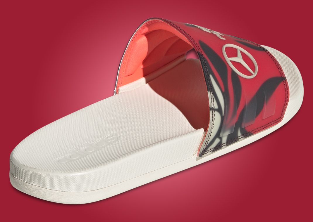 Mercedes AMG Petronas Formula One Team x adidas Adilette Comfort Slide Heel Angle