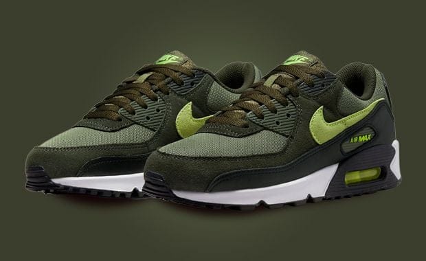 Lush Green Hues Flourish On The Nike Air Max 90 Medium Olive Volt
