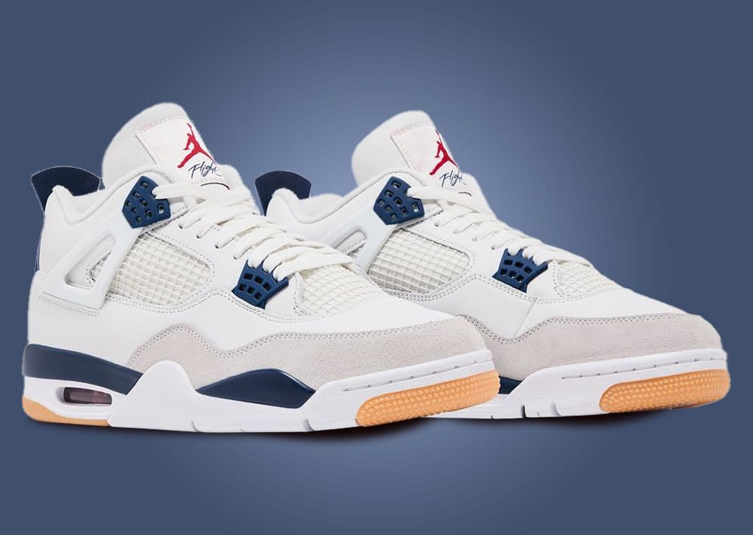 The Nike SB x Air Jordan 4 Summit White Navy Releases March 2025