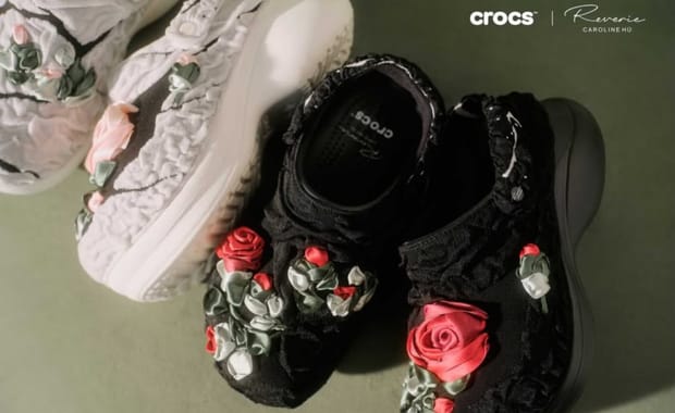 The Reverie by Caroline Hú x Crocs Bae Clog Pack Grows Roses from Concrete