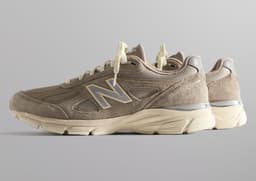 Kith x New Balance 990v4 Made in USA Moonrock Lateral Left