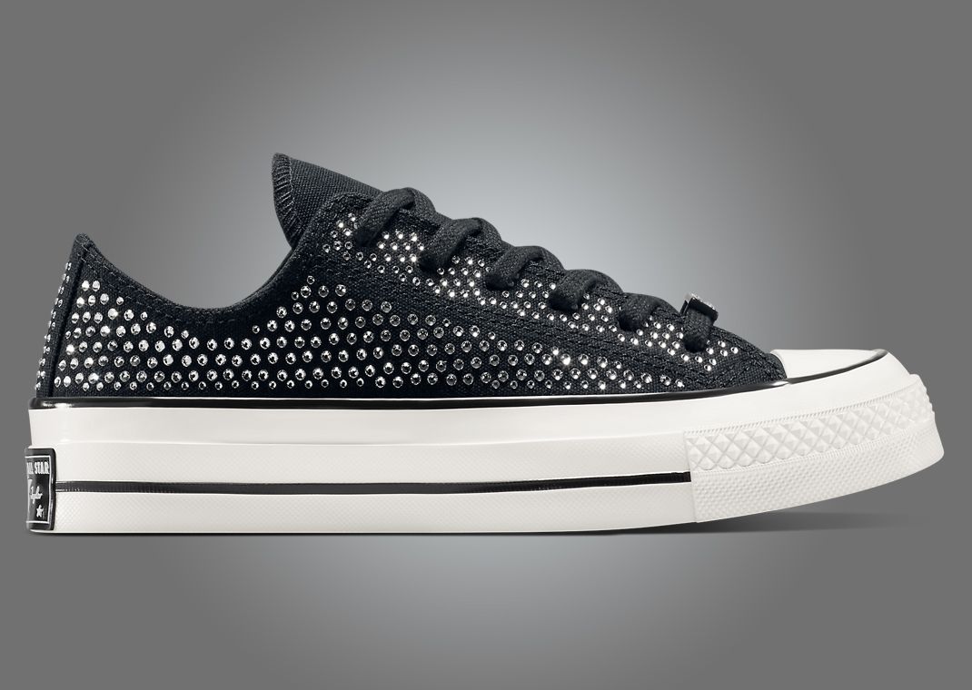 Swarovski x Converse Chuck Taylor Ox Black White Lateral