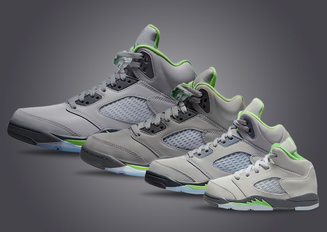 Air Jordan 5 Retro "Green Bean" (full-family size run)
