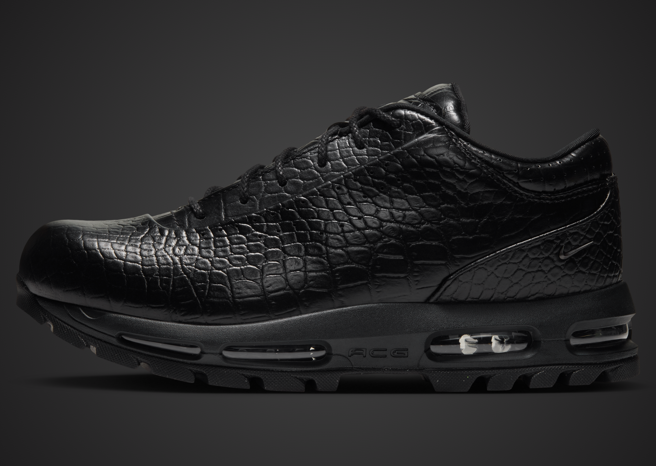 Nike Air Max Goadome Low Croc Black Lateral