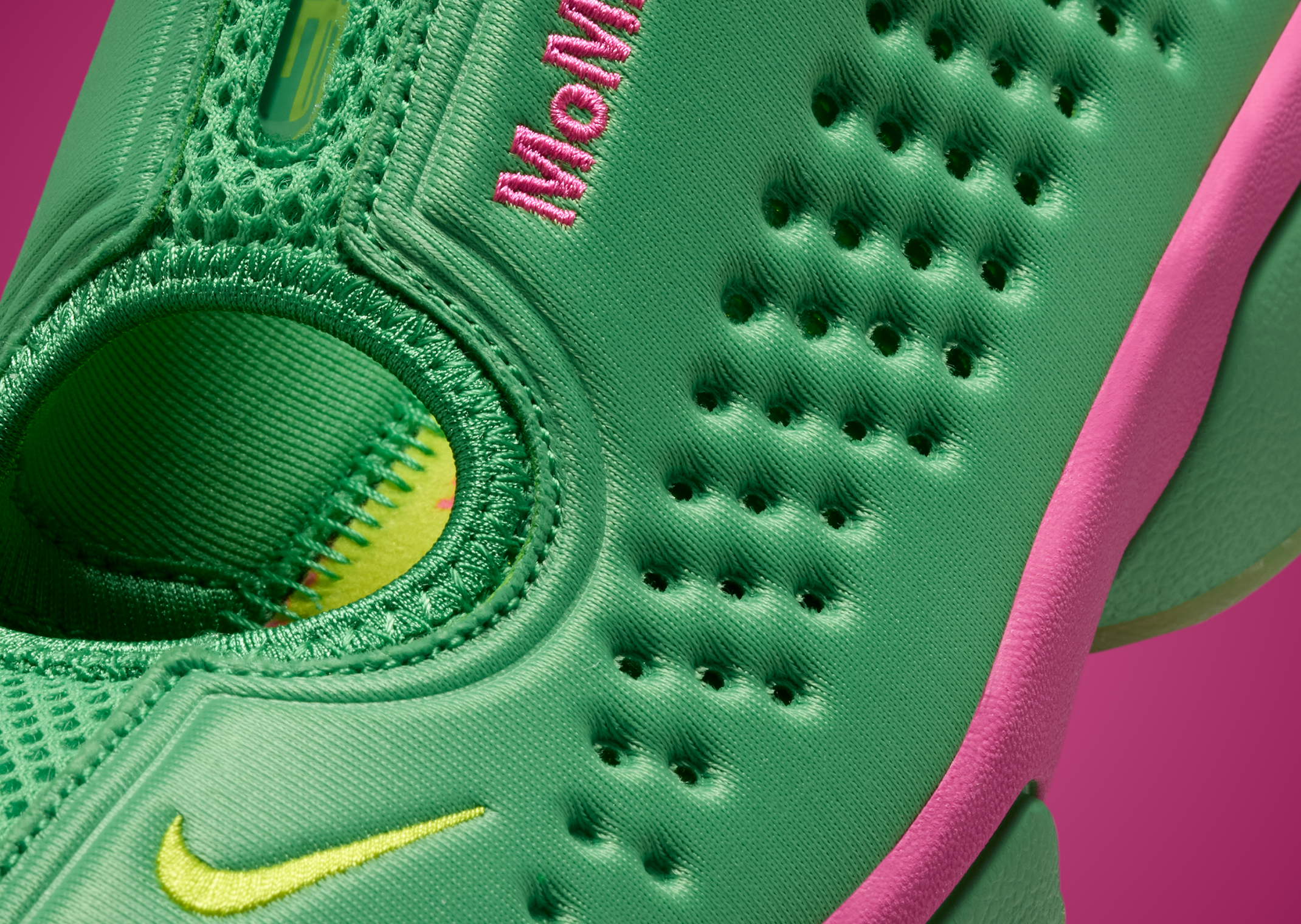 MoMA x Nike Air Rift 2 Hyper Verde Light Fuchsia - Detail