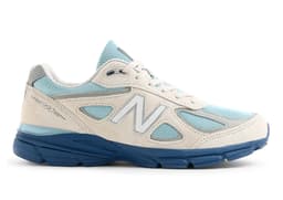 New Balance 990v4 Made in USA Blue Crab Cloud Blue - Lateral