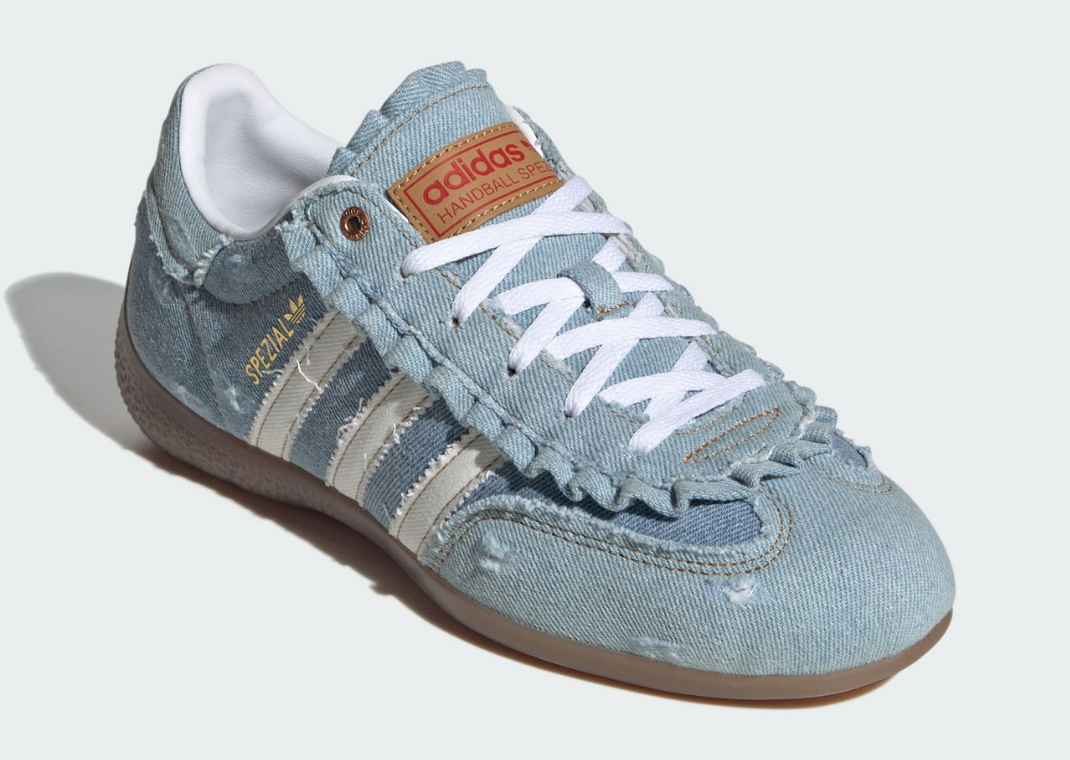 atmos Pink x adidas Handball Spezial Lo Pro Denim - Angle