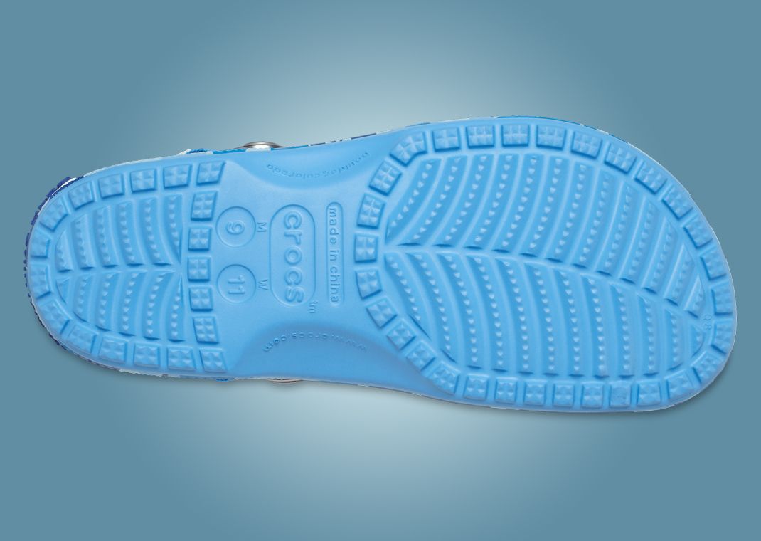 BAPE x Crocs Classic Clog ABC Camo Blue Outsole