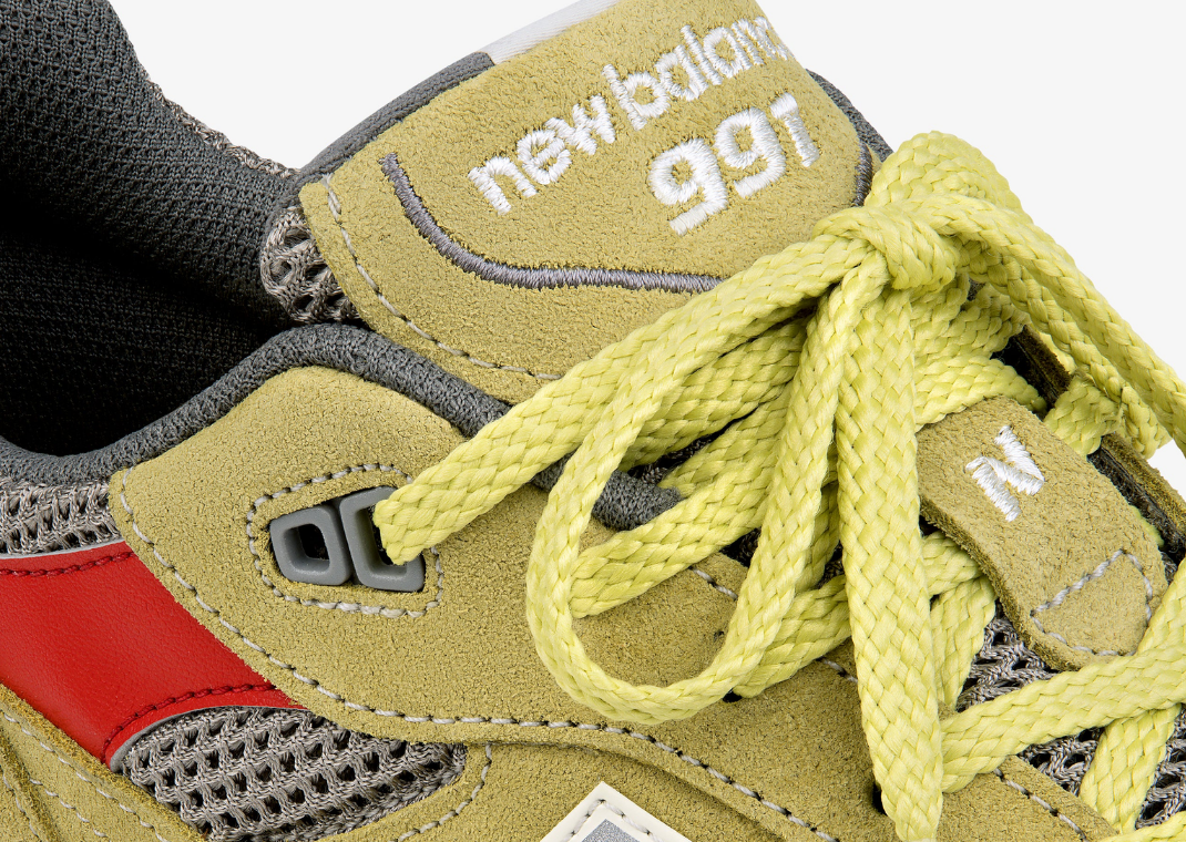 Aime Leon Dore x New Balance 991 Made in UK Celery Detail