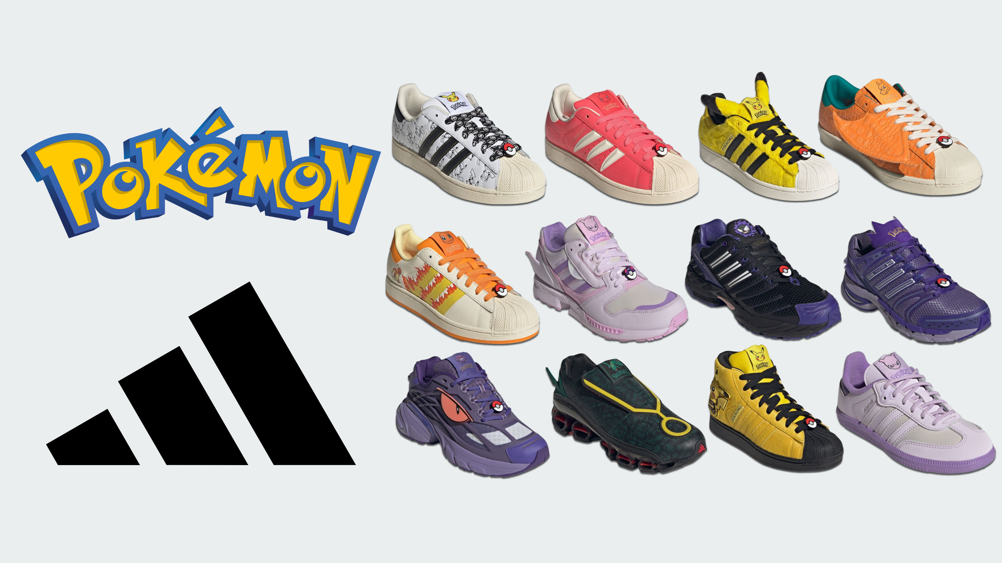 Check Out Official Images of the 12-Pair adidas Pokémon Collab Collection