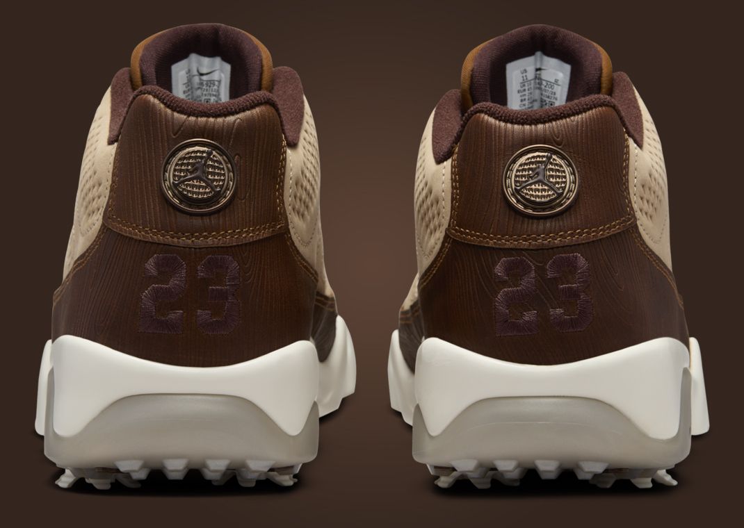 Air Jordan 9 Golf Woodgrain Heel