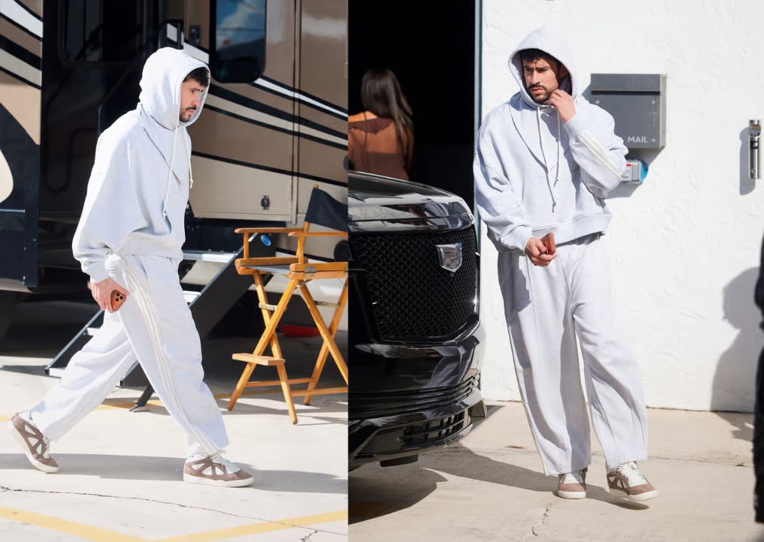 Bad Bunny wearing his signature sneaker, the adidas BadBo 1.0