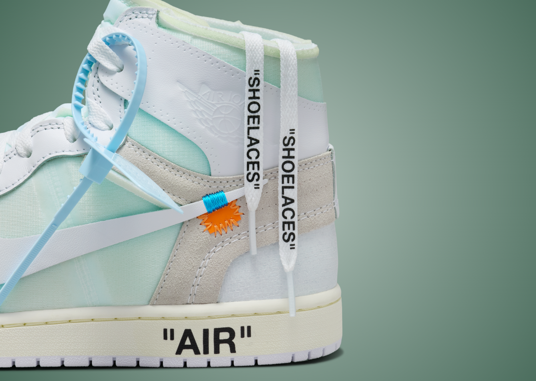 Virgil Abloh Archives x Air Jordan 1 Retro High OG Alaska Detail