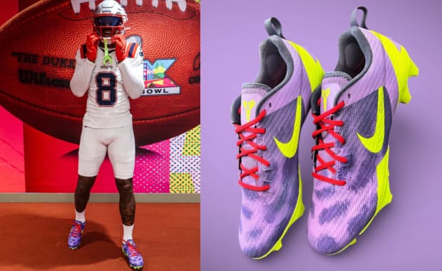 Stefon Diggs Wore Custom Nike Kobe 7 Cheetah Cleats Before the Super Bowl
