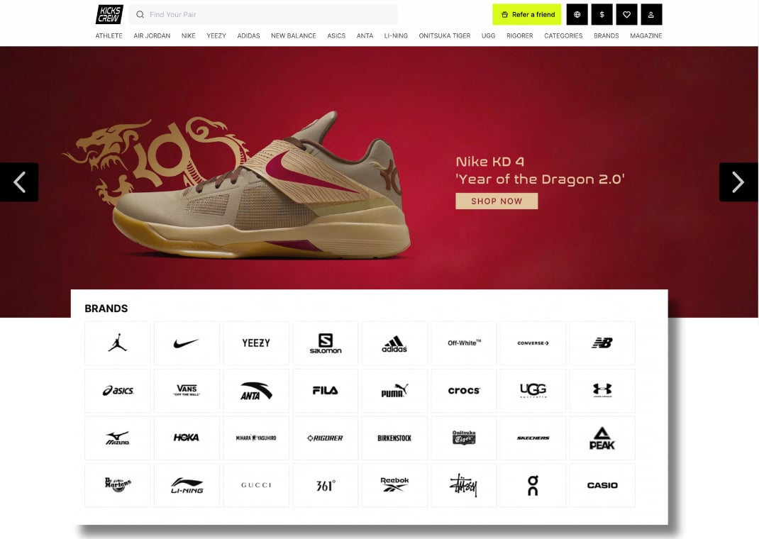 Sneaker Brands On KICKSCREW
