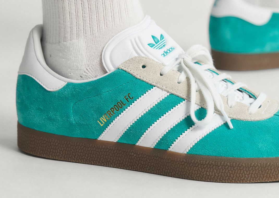 Liverpool x adidas Gazelle Third Kit Angle