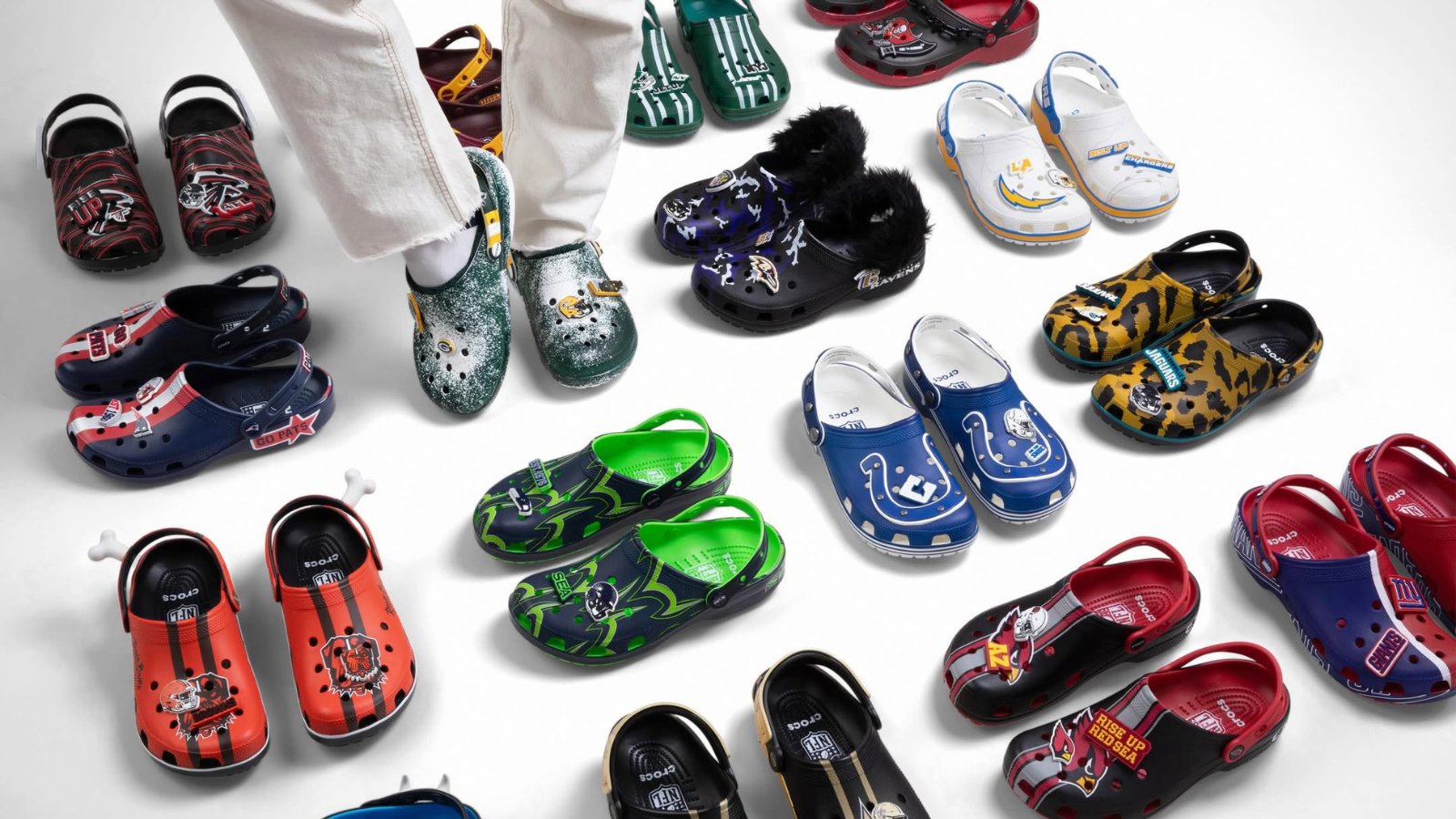 Crocs and the NFL are Dropping 16 New Team Classic Clogs