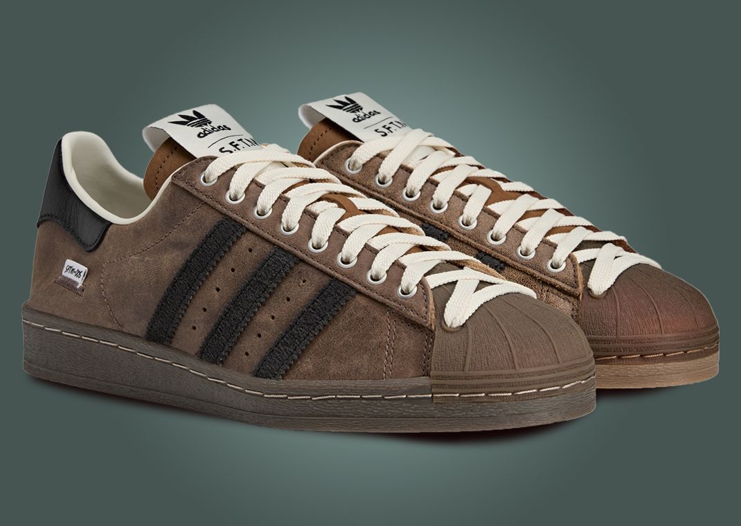 SFTM x adidas Superstar 82 Brown Angle