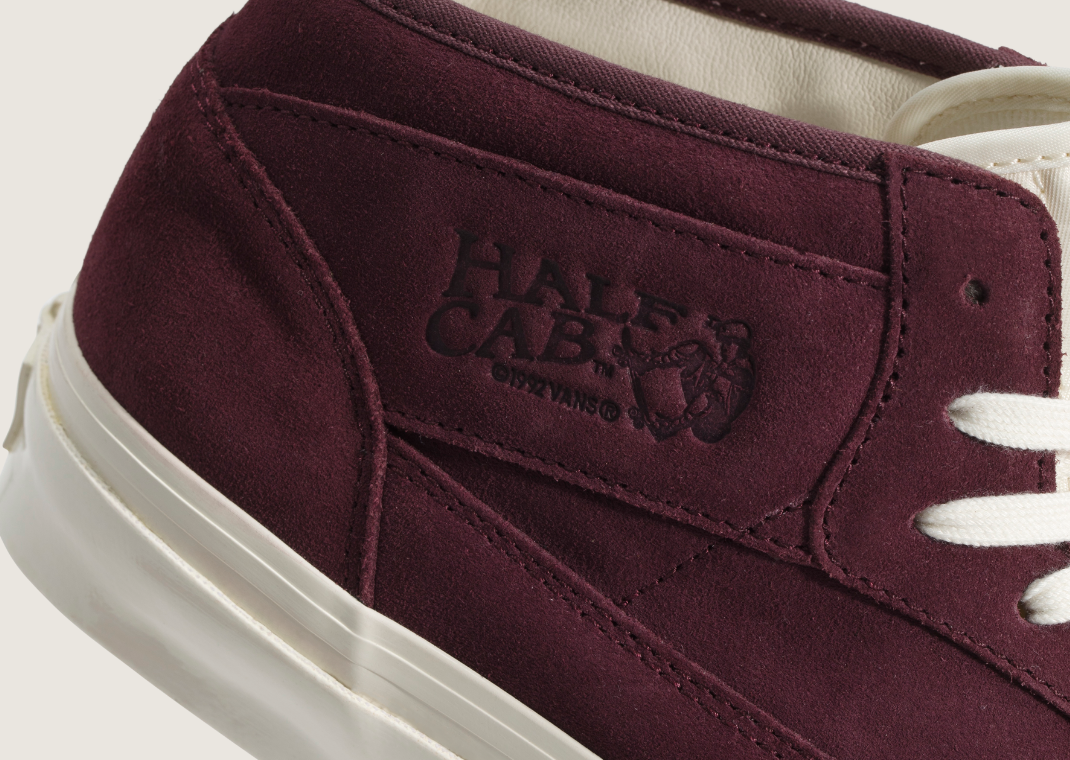JJJJound x Vans Half Cab Burgundy - Heel Detail