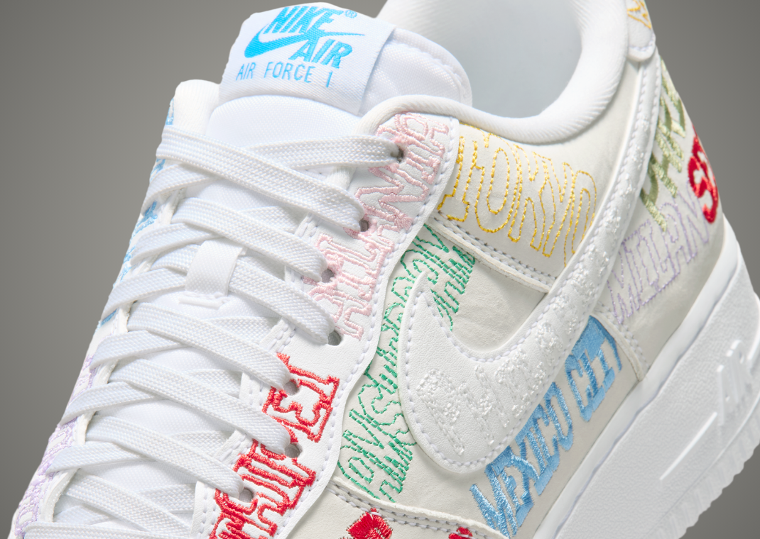 Nike Air Force 1 Low World Tour White details
