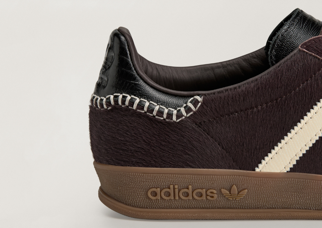 Wales Bonner x adidas Gazelle Indoor Pony Hair - Heel Detail