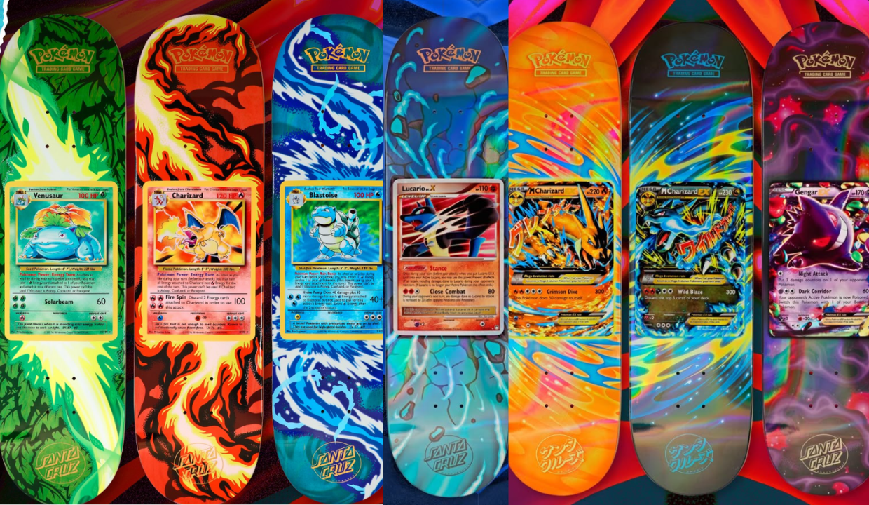 The Latest Santa Cruz Skateboards x Pokémon Collab Puts Trading Cards on Blind Bag Decks